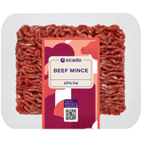 Ocado Rinderhackfleisch 20% Fett 500g, importiert aus dem Vereinigten Königreich