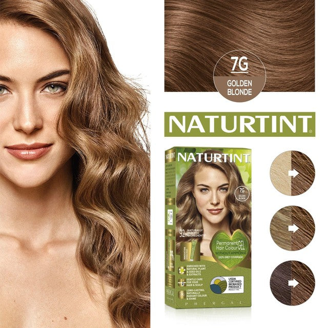 Naturtint Permanent Hair Colour Gel in Golden Blonde shade, imported from the UK