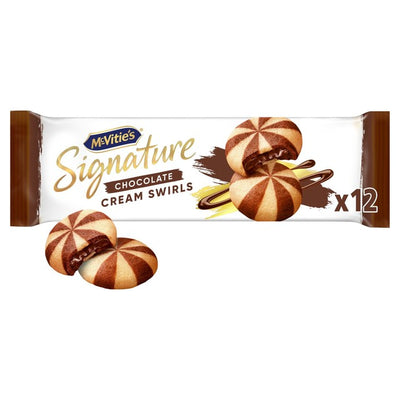 M&S McVitie's Signature Chocolate Cream Swirls Cream Filled Biscuits 142g- Buy online at McGrocer