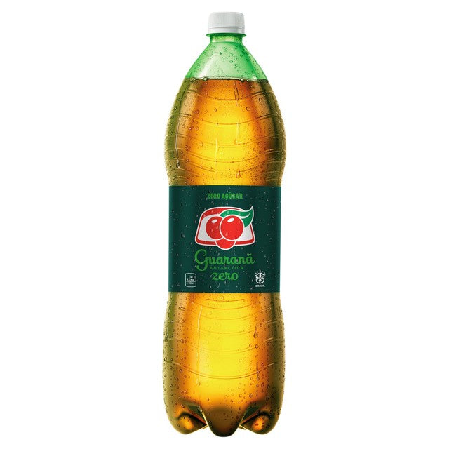 Guarana Antarctica zero sugar soft drink 1L bottle, UK version
