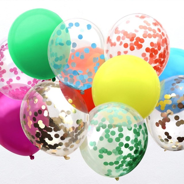 Talking Tables rainbow confetti balloons 12 per pack (British brand)