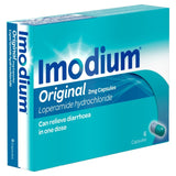 Imodium Original 2mg diarrhoea relief capsules (British brand)