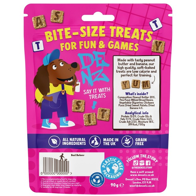 Denzel's peanut butter banana dog treats, UK version