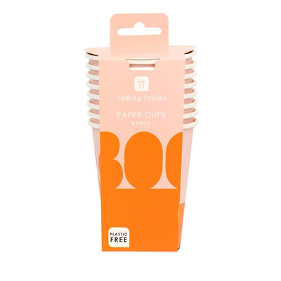 M&S Talking Tables Pumpkin Halloween Paper Cups 8 Pack- Buy online at McGrocer