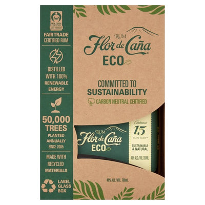 Flor De Cana 15 Jahre Altes Öko-Edition Gereifter Rum 70cl