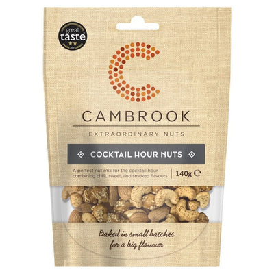 M&S Cambrook Cocktail Hour Nuts Chilli Sweet Smoked Flavours Mixed Nuts 140g- Buy online at McGrocer