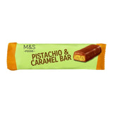 M&S pistachio and caramel milk chocolate bar 36g, imported from the UK