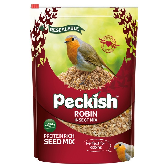 Peckish Robin bird seed and insect mix 1kg, imported from the UK