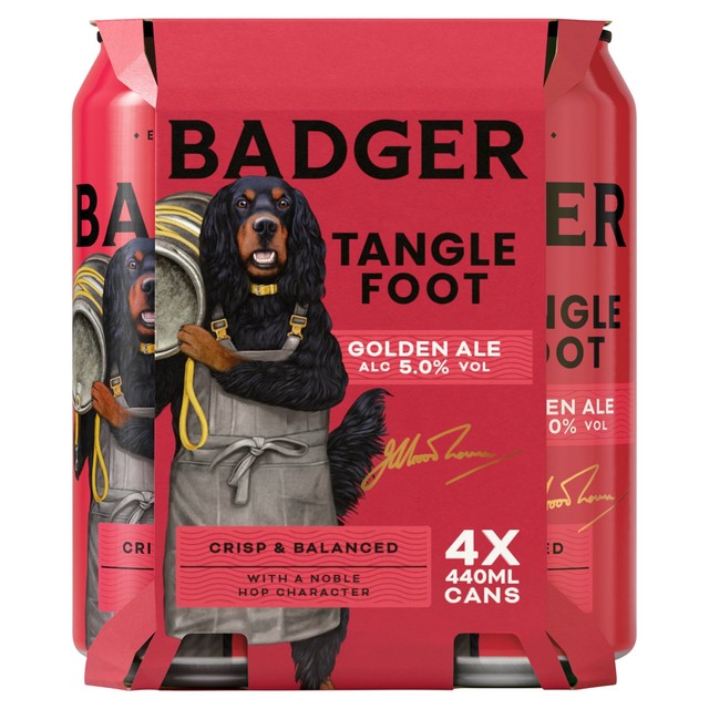 Badger Tangle Foot golden ale 4 x 440ml cans - British product