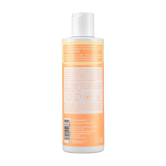 Clean Curls Super Shine & Define Curl Custard 250ml - British product