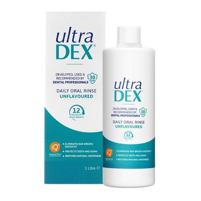UltraDEX unflavoured oral rinse 1L (British brand)