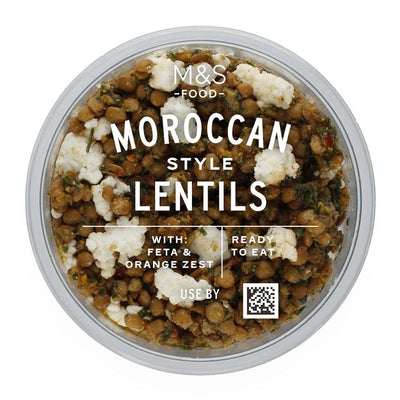 M&S Moroccan Style Ready-to-Eat Lentil Pot with Feta and Orange Zest 130g