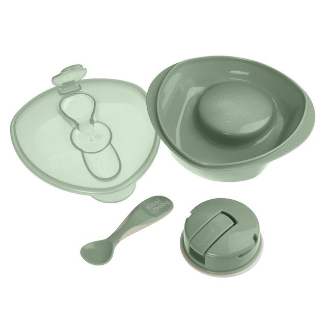 Vital Baby Nourish Power Suction Bowl natural moss (British brand)