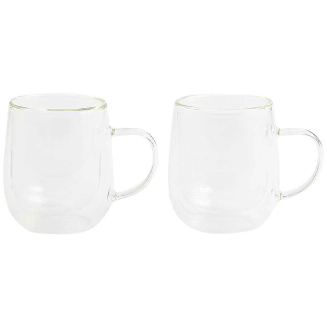 M&S double wall glass mugs 2 pack, imported from the UK