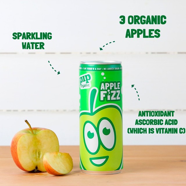 Pip Organic sparkling apple drink 250ml, imported from the UK