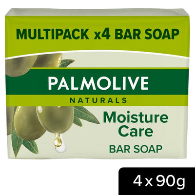 M&S Palmolive Naturals Moisture with Olive Soap Bar 4 x 90g- Buy online at McGrocer
