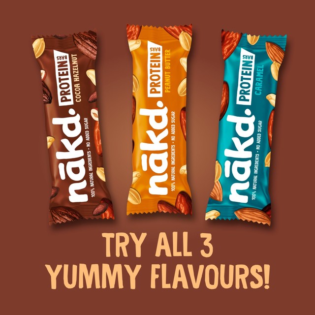 Nakd Protein Cocoa Hazelnut Bar 3 x 45g, imported from the UK