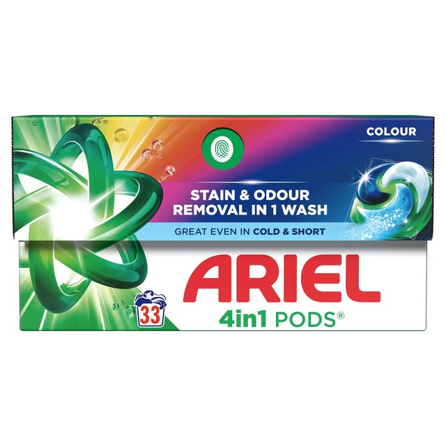 Ariel 4in1 Colour Pods laundry capsules 33 washes - British product