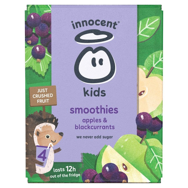 Innocent kids apples and blackcurrants smoothie 4 x 150ml, UK version