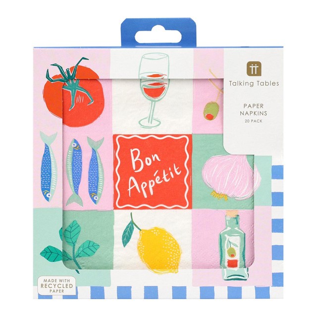 Talking Tables Summer Bon paper napkins 20 pack (British brand)