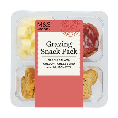 M&S M&S Grazing Snack Pack med Ost og Salami 55g- Kjøp online hos McGrocer