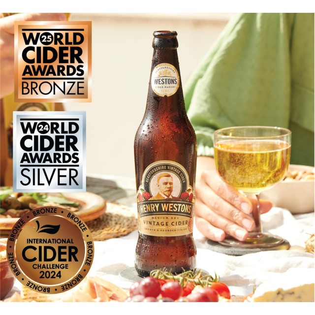 Henry Westons vintage cider bottle, UK version