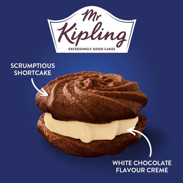 Mr Kipling Cookies & Cream Whirls cakes 4 pack, UK version