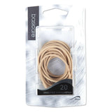 Basicare blonde thin snag free hair elastics 20 per pack (British brand)