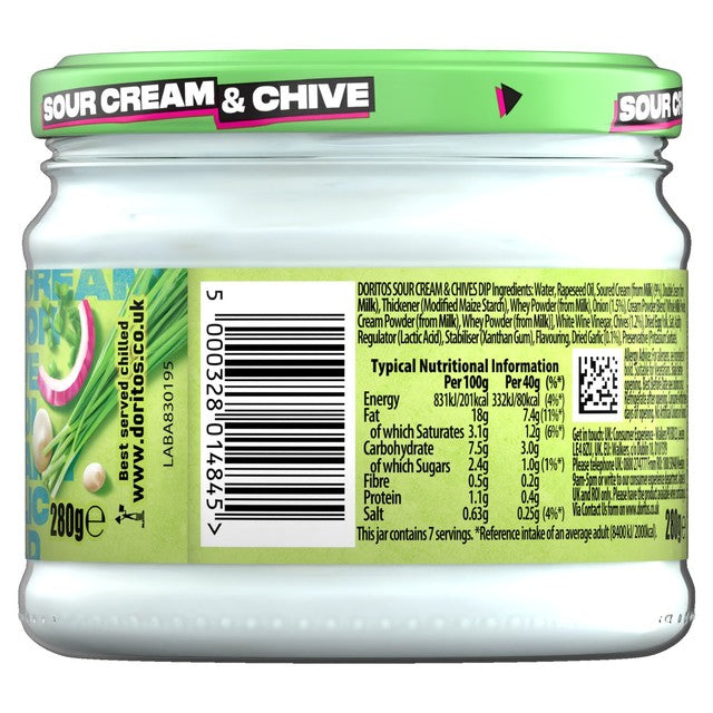 Doritos Sour Cream & Chive Dip 280g - British product