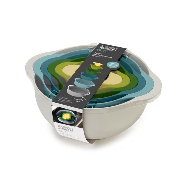 Joseph Joseph Duo 6pc Food Preparation Bowl Set Opal, UK version