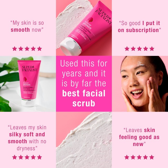 Super Facialist rose facial scrub 150ml (British brand)