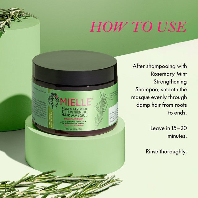 Mielle Rosemary Mint hair masque 340g, imported from the UK