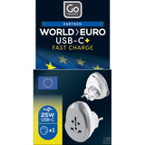 Go Travel EU USB C Adapter 25W, UK version