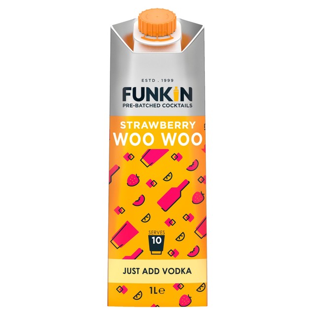 Funkin Strawberry Woo Woo cocktail mixer 1L - British product