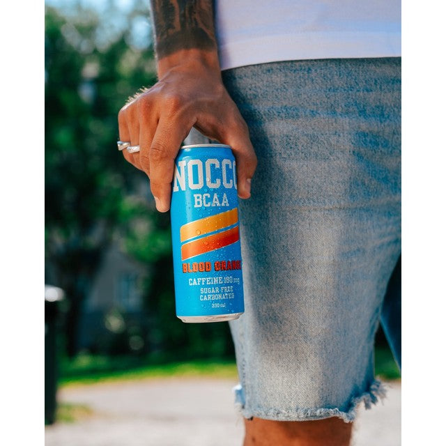 NOCCO Energy Drink Blood Orange Del Sol 330ml, imported from the UK
