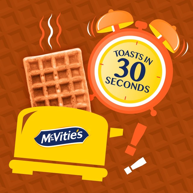 McVitie's chocolate flavour toasting waffles 8 x 28g multipack, imported from the UK