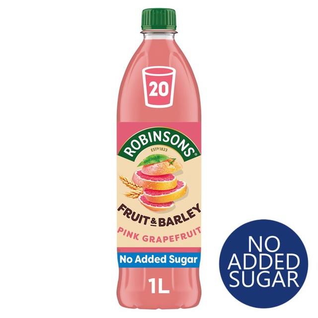 Robinsons Pink Grapefruit Squash 1L, imported from the UK