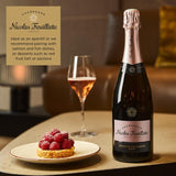 Nicolas Feuillatte Rosé Champagne 75cl, imported from the UK