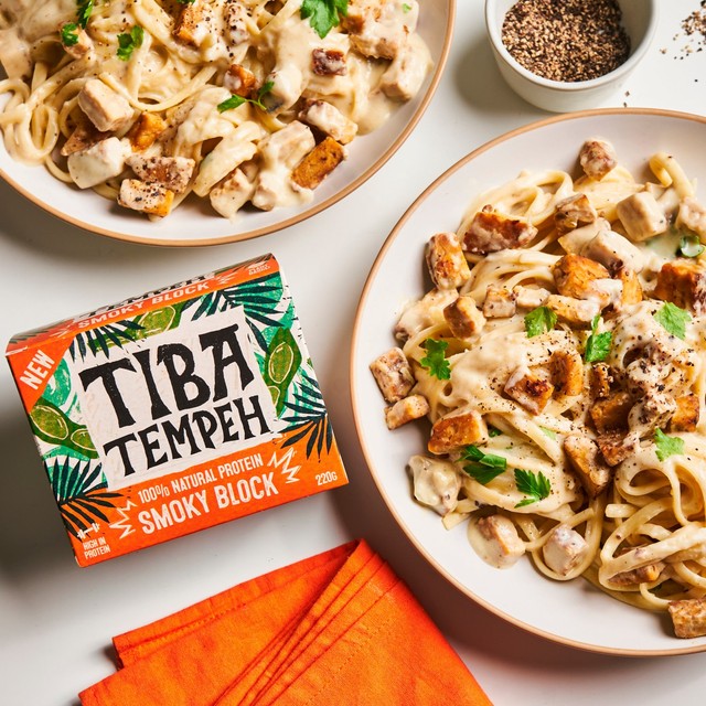 Tiba Tempeh Smoky vegan tempeh block (British brand)