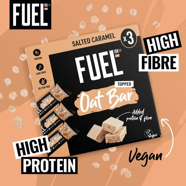 FUEL10K salted caramel protein cereal bars 3 x 45g - British product