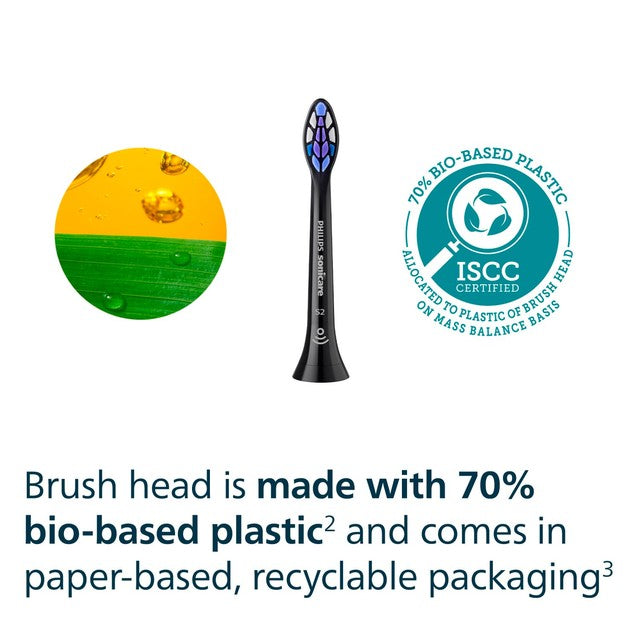 Philips Sonicare S2 sensitive toothbrush heads black 3-pack, UK version