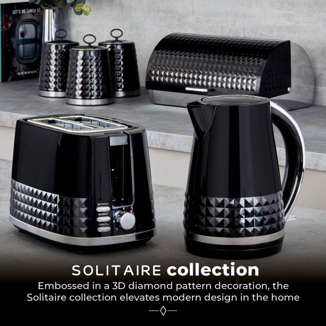 Tower Solitaire kettle 1.5L black, UK version