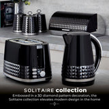 Tower Solitaire kettle 1.5L black, UK version