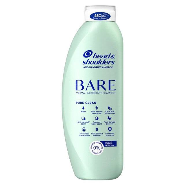 Head & Shoulders Bare Pure Clean Shampoo 400ml, UK version