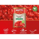 Mutti organic chopped Italian tomatoes 400g, imported from the UK