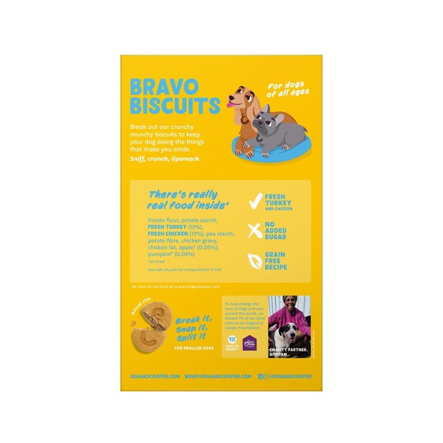 Edgard & Cooper turkey and chicken dog biscuits 400g - British product