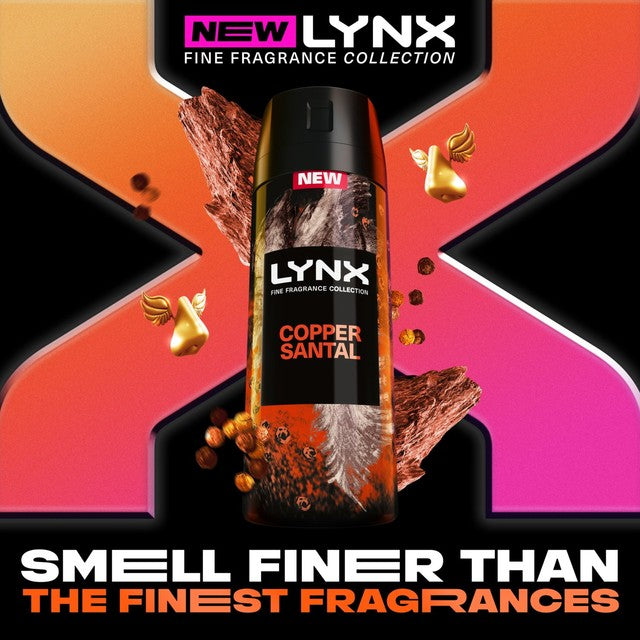 Lynx Copper Santal deodorant body spray 150ml, UK version