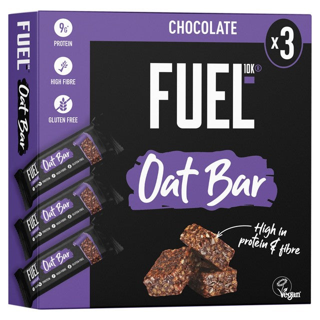 FUEL10K Chocolate Protein Cereal Oat Bars 3 x 45g - British product