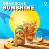 Lipton peach flavoured ice tea 330ml can, UK version