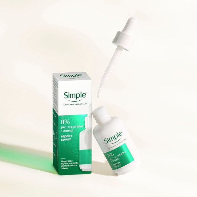 Simple repair face serum with pro-ceramides and omega (British brand)